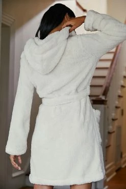 Promo ???? UGG Aarti Plush Hooded Robe CREAM ???? -PAIGE-shop unnamed file 800