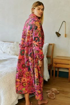 Coupon ???? By Anthropologie Amber Floral Robe PINK ???? -PAIGE-shop unnamed file 807
