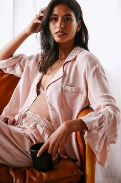 Wholesale 🥰 By Anthropologie Ruffle Sleep Top PINK ✔️