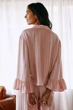 Wholesale ???? By Anthropologie Ruffle Sleep Top PINK ✔️ -PAIGE-shop unnamed file 825