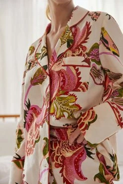 Promo ???? By Anthropologie Raphael Balme For Anthropologie Flannel Sleep Top PINK COMBO ???? -PAIGE-shop unnamed file 835