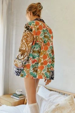 Top 10 ⭐ By Anthropologie Cally Conway For Anthropologie Flannel Sleep Top IVORY ✔️ -PAIGE-shop unnamed file 853