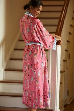 Cheap ???? Karen Mabon Apres Ski Satin Robe PINK COMBO ???? 4 Cheap ???? Karen Mabon Apres Ski Satin Robe PINK COMBO ???? -PAIGE-shop unnamed file 884