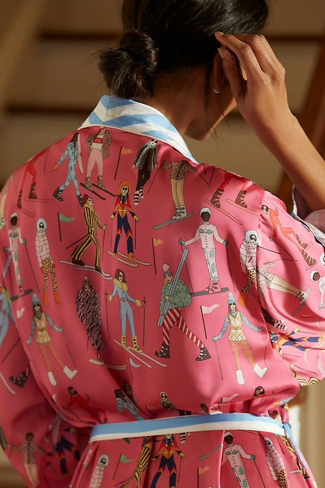 Karen Mabon Apres Ski Satin Robe Cheap ???? Karen Mabon Apres Ski Satin Robe PINK COMBO ???? -PAIGE-shop unnamed file 885