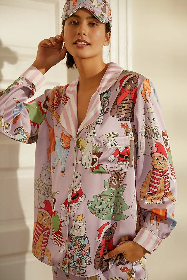 Cheap 😀 Karen Mabon 🎅 Christmas Cats Sleep Set PURPLE MOTIF ✔️ 4 Cheap 😀 Karen Mabon 🎅 Christmas Cats Sleep Set PURPLE MOTIF ✔️ - Image 2