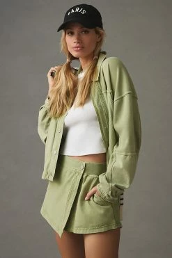 Deals ๐งจ Daily Practice By Anthropologie Oversized Shacket MOSS ๐