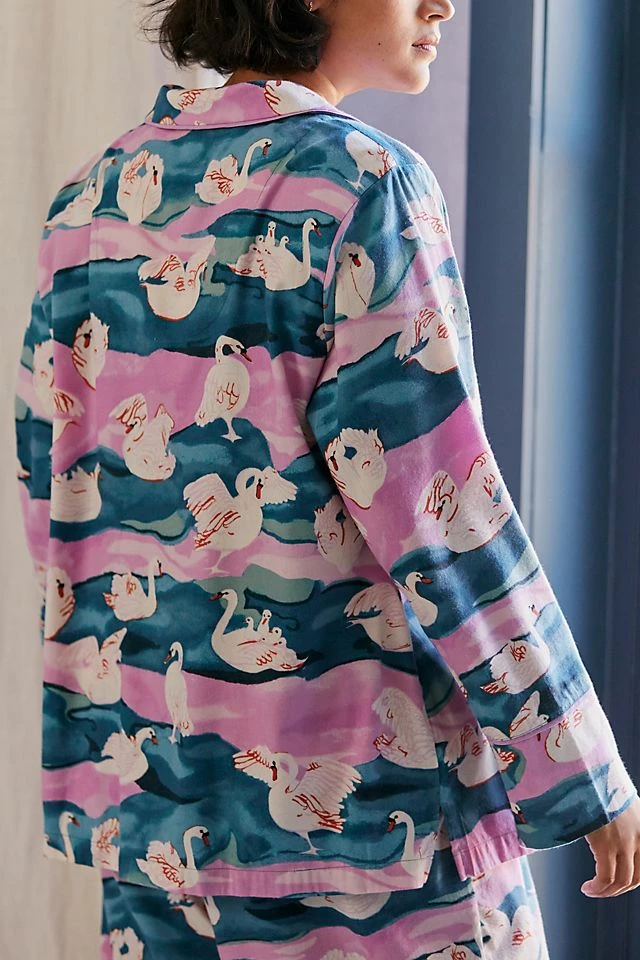 Flash Sale 🥰 By Anthropologie Olivia Wendel For Anthropologie Swan Flannel Sleep Top LILAC ✔️ 8 Flash Sale 🥰 By Anthropologie Olivia Wendel For Anthropologie Swan Flannel Sleep Top LILAC ✔️ - Image 6