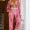 Best reviews of ✨ Karen Mabon Apres Ski Satin Pajama Set PINK COMBO ❤️