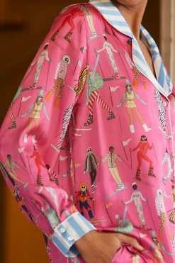 Best reviews of ✨ Karen Mabon Apres Ski Satin Pajama Set PINK COMBO ❤️ -PAIGE-shop unnamed file 928