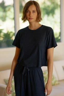 Best Sale ???? Beyond Yoga Lounge Tee DARKEST NIGHT ???? -PAIGE-shop unnamed file 933