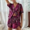 Deals ???? By Anthropologie Marigold Sleep Shorts PURPLE MOTIF ????