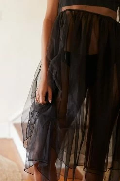 Outlet 🧨 By Anthropologie Sheer Slip BLACK 🤩 -PAIGE-shop unnamed file 965