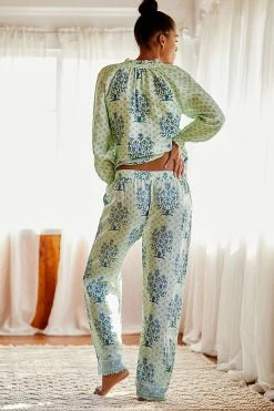 Best Sale ❤️ Roller Rabbit Yarrow Leonor Linen Pajama Pants MINT ???? -PAIGE-shop unnamed file 979