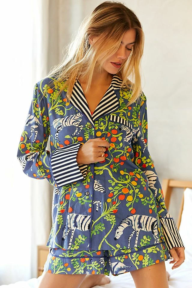 Olivia Wendel for Anthropologie Flannel Sleep Top Flash Sale ???? By Anthropologie Olivia Wendel For Anthropologie Flannel Sleep Top IRIS BLUE ???? -PAIGE-shop unnamed file 998